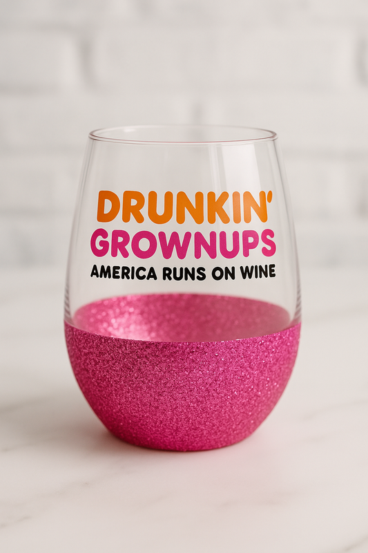 Drunkin' Wine Glass